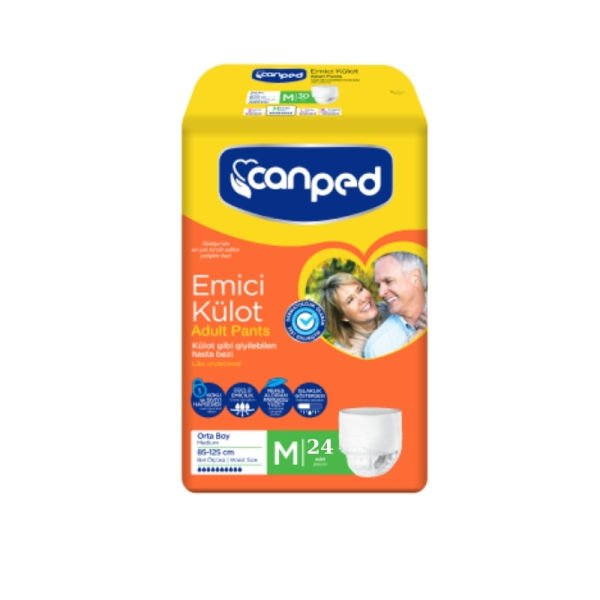 Canped Absorbent Panties Adult Diaper M 24 Pieces