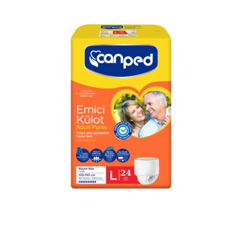 Canped Absorbent Panties Adult Diaper L 24 Pcs