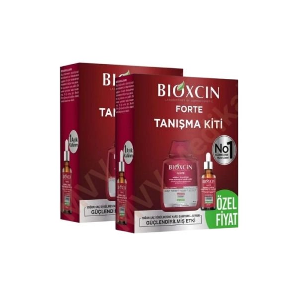 Bioxcin Forte Saç Dökülmesine Karşı Şampuan 300 ml + Serum 2 Paket