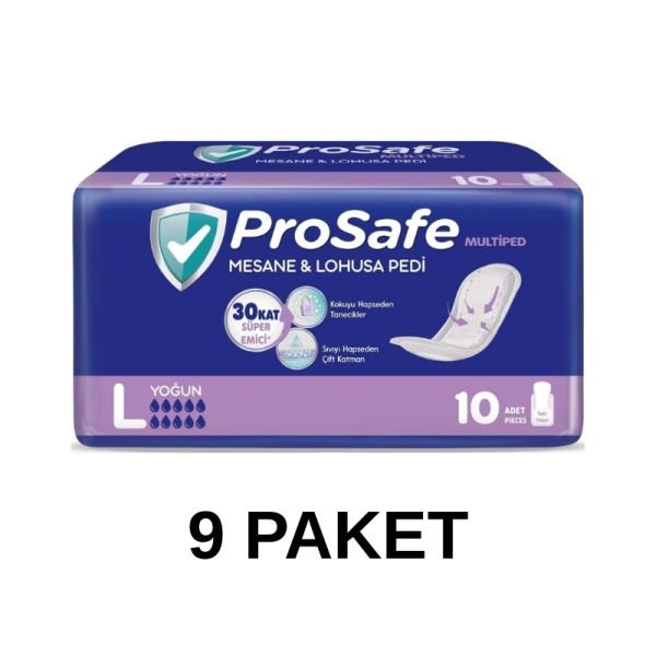 Prosafe Mesane ve Lohusa Pedi L Beden 10 Lu 9 Paket